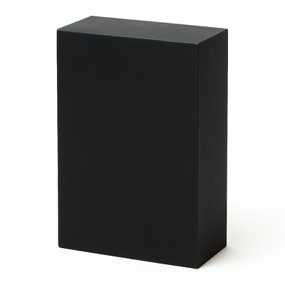 Black rectangular box on a white background